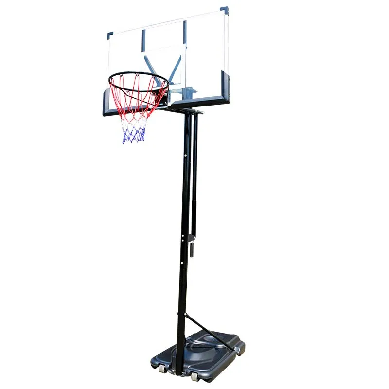 قاعدة كبيرة متحركة للاستخدام الداخلي والخارجي للبالغين، حامل كرة سلة بارتفاع قابل للتعديل