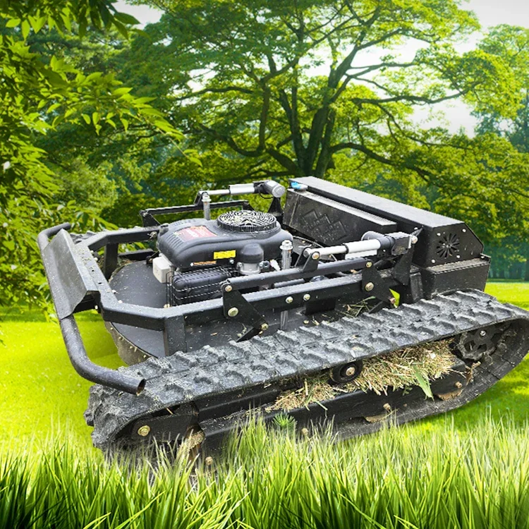 Remote Controlled Multifunctional Cutting Crawler Brush Grass Cutter for Agriculture Electric Remote Control Robot Lawn Mower