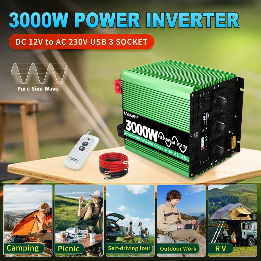 LVYUAN 3000W 6000W Araç Güç İn - Pure Sine Wave Inverter incelemesi ve fiyatı