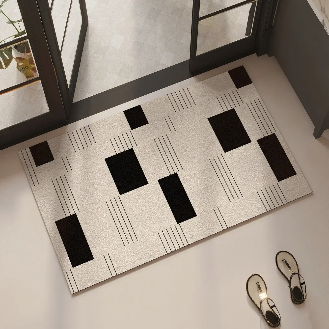 Bathroom Carpet Absorbent Floor Mat Diatom Mud Bath Shower Area Non-slip Foot Mats Black Home Decoration Rug for Toilet 욕실 매트