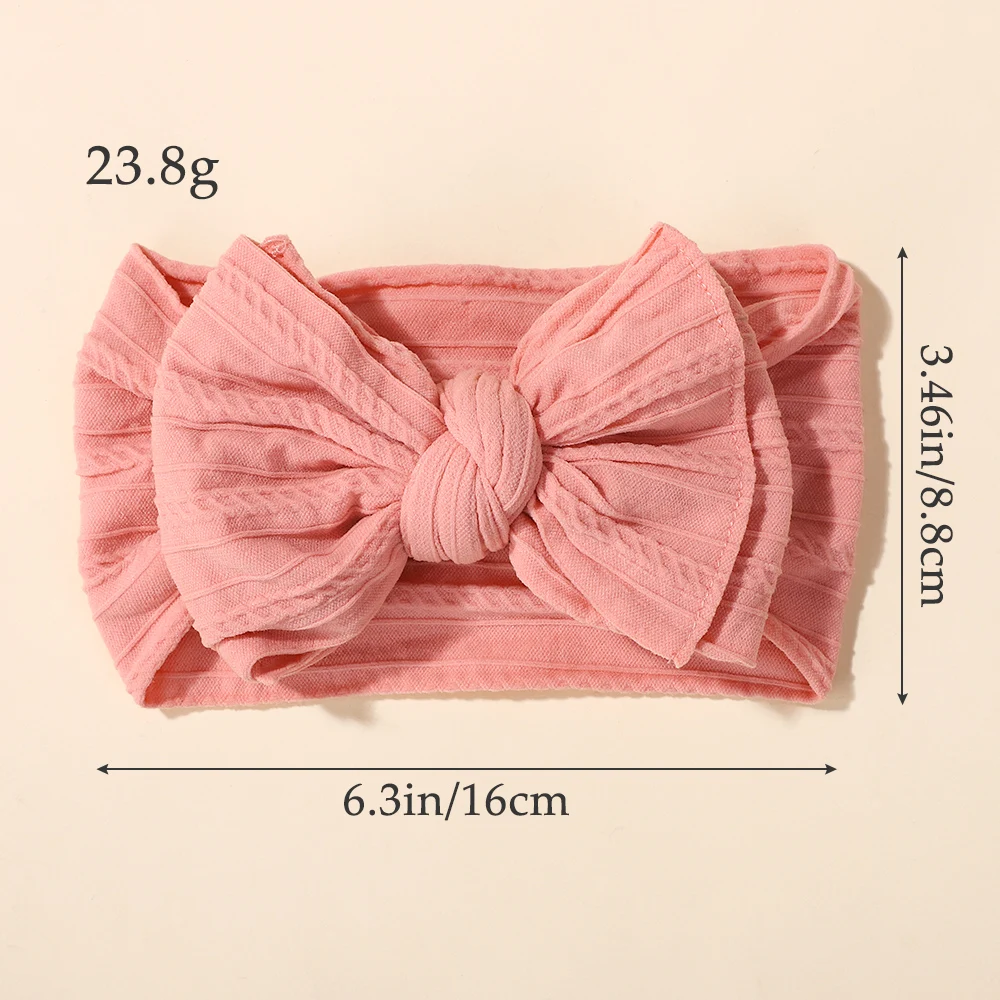 10 Stück, zufällige Farben, Nylon-Haarband für Babymädchen, elastisch, handgefertigte Schleife, modisches Kopftuch, Baby-Haarschmuck. – Detail 1
