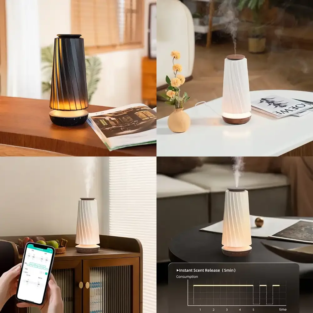 

SCENTA Intelligent Aromatherapy Diffuser Tower for Home Office Bedroom USB Electric Waterless Cold Air Diffuser 100ml