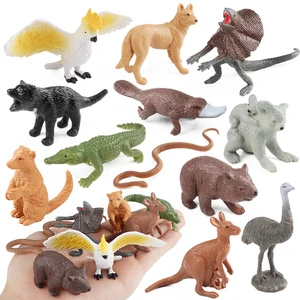 Oenux Montessori Mainan Peternakan Liar Dinosaurus Laut Kucing Hewan Model Action Figure Kebun Binatang Patung Lucu Miniatur Pendidikan Anak Hadiah 12 angka hewan penjualan terbaik - №