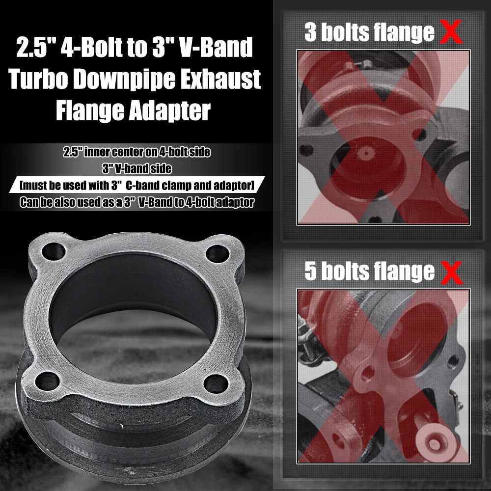 Auto 4 Bolt Exhaust Flange Adapter 2.5\