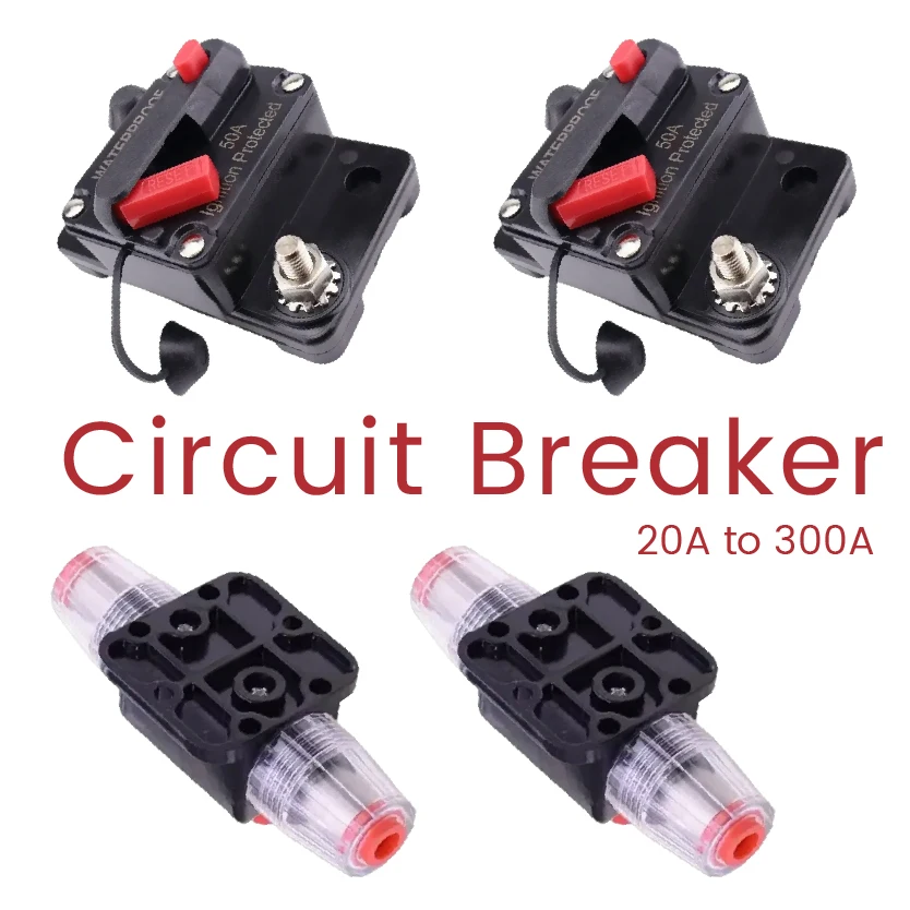 20A To 300A Circuit Breaker Fuse Reset AMP Waterproof for Car Audio System