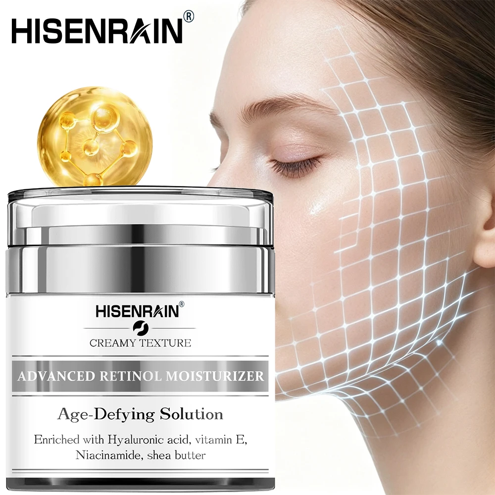 HISENRAIN Retinol Moisturizer Deep Hydration Skin Tightening Elasticity Boost Suitable for Various Skin Types