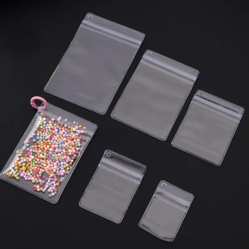20-100 Stück PVC-Schmuckaufbewahrungsbeutel, selbstverschließende Beutel, handgefertigte DIY-Transparentbeutel, seitlich gestanzte Kettentaschen, Anti-Oxidationsbeutel – Detail 2