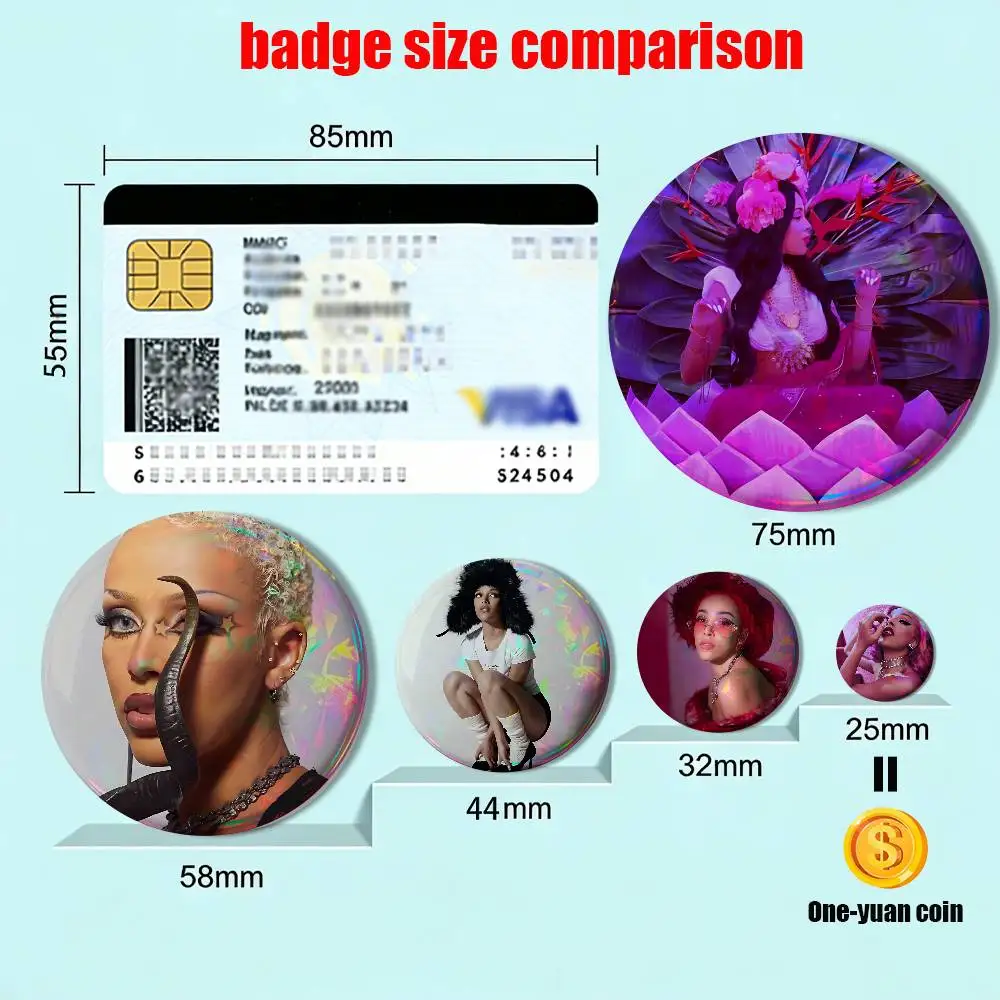 art So High red Doja Cat Badge on Backpack Clothes decoration Tinplate Round Brooch Funny Custom Gifts for Friend