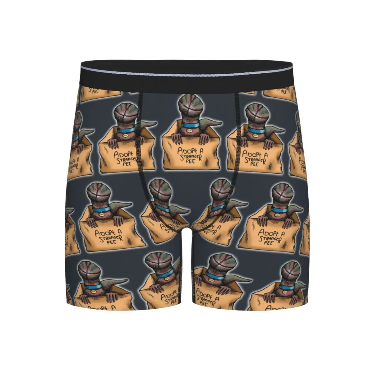 

Long Boxer Underpants Shorts Adopt A Stranger Pet Panties Male Ventilate Underwear for Homme Man Boyfriend Gifts