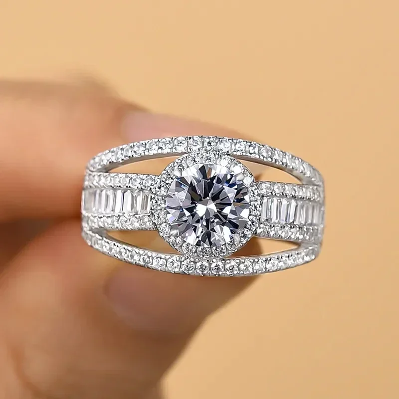 Huitan Mode-Hochzeitsringe, weiblich, luxuriös, glänzend, Zirkonia, Fingerzubehör, wunderschöner Antragsschmuck für Verlobungsfeier