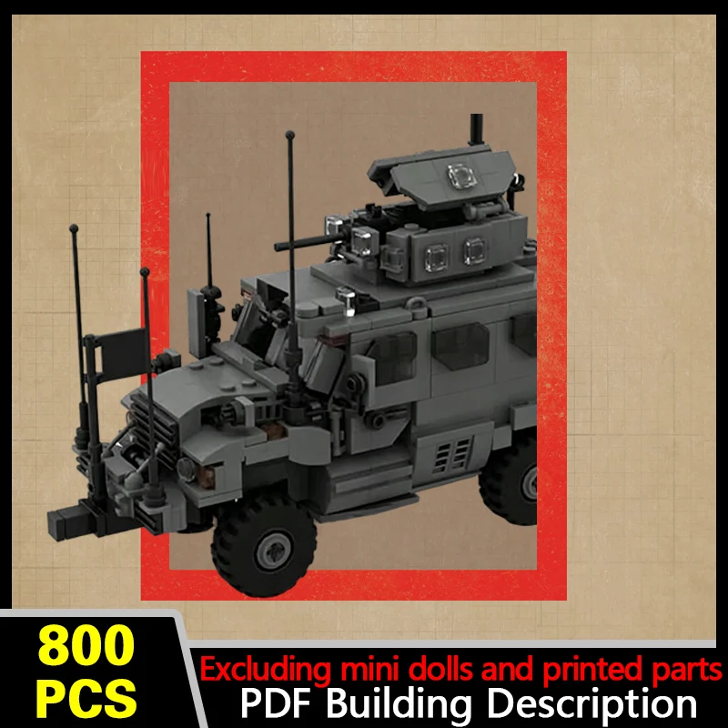 M1235A1 Protected Vehicle Model MOC Building Bricks War Equipment Modular Technology Gifts Holiday Assemble Children Toys Suit