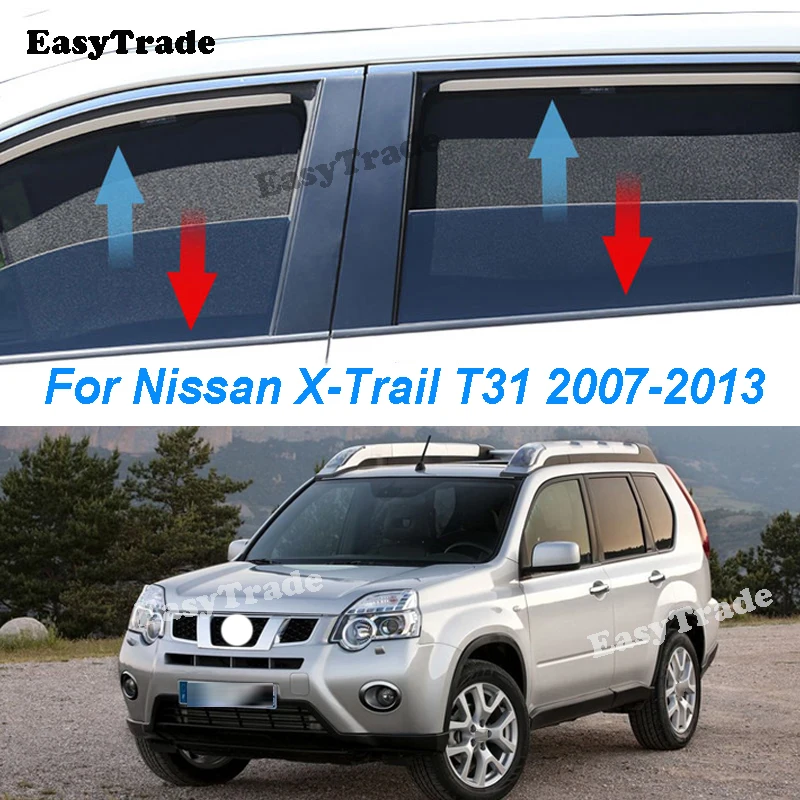 

Магнитный автомобильный солнцезащитный козырек для Nissan X-Trail T31 2007-2013, солнцезащитные шторы для боковых окон, солнцезащитный козырек с теплоизоляцией