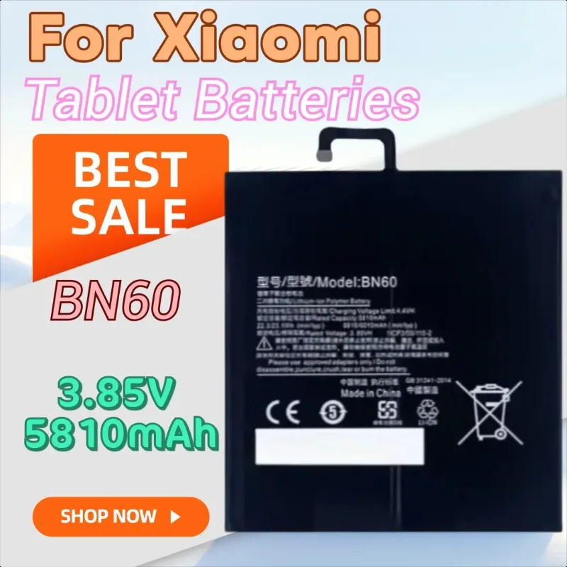 

Высококачественные новые аккумуляторы для планшетов BN60 3,85 В 5810 мАч для Xiaomi Pad 4 Tablet Pad 4 MiPad4, емкость Bateria