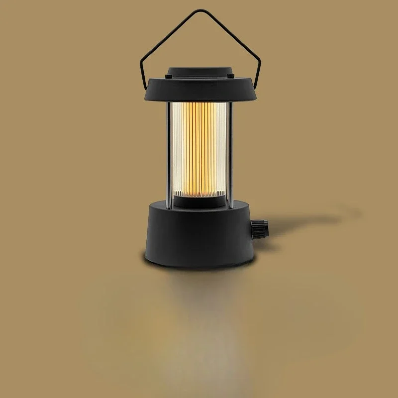 Luz de acampamento dourada preta de metal completo, luz circundante, luz de cavalo de carregamento, iluminação externa, luz de acampamento ambiente