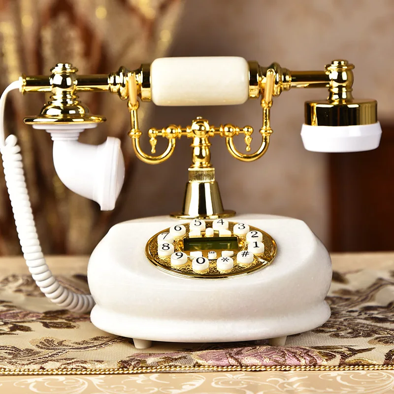 Retro Telephone Landline Home European French Jade Phone Fashion Creative Decoration Fixed Line