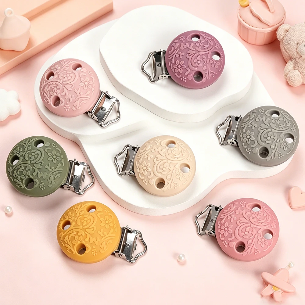 LOFCA 6Pcs/Lot New Colors With Silicone Round Shaped Carving Clips Jewelry Creation Clip Tools For Bracelets Chain Accessories