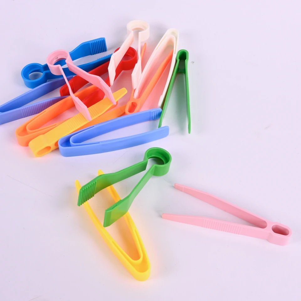 Set De 8 Pinzas De Plástico Para Niños – Colores Surtidos, Entrenamiento De Motricidad Fina