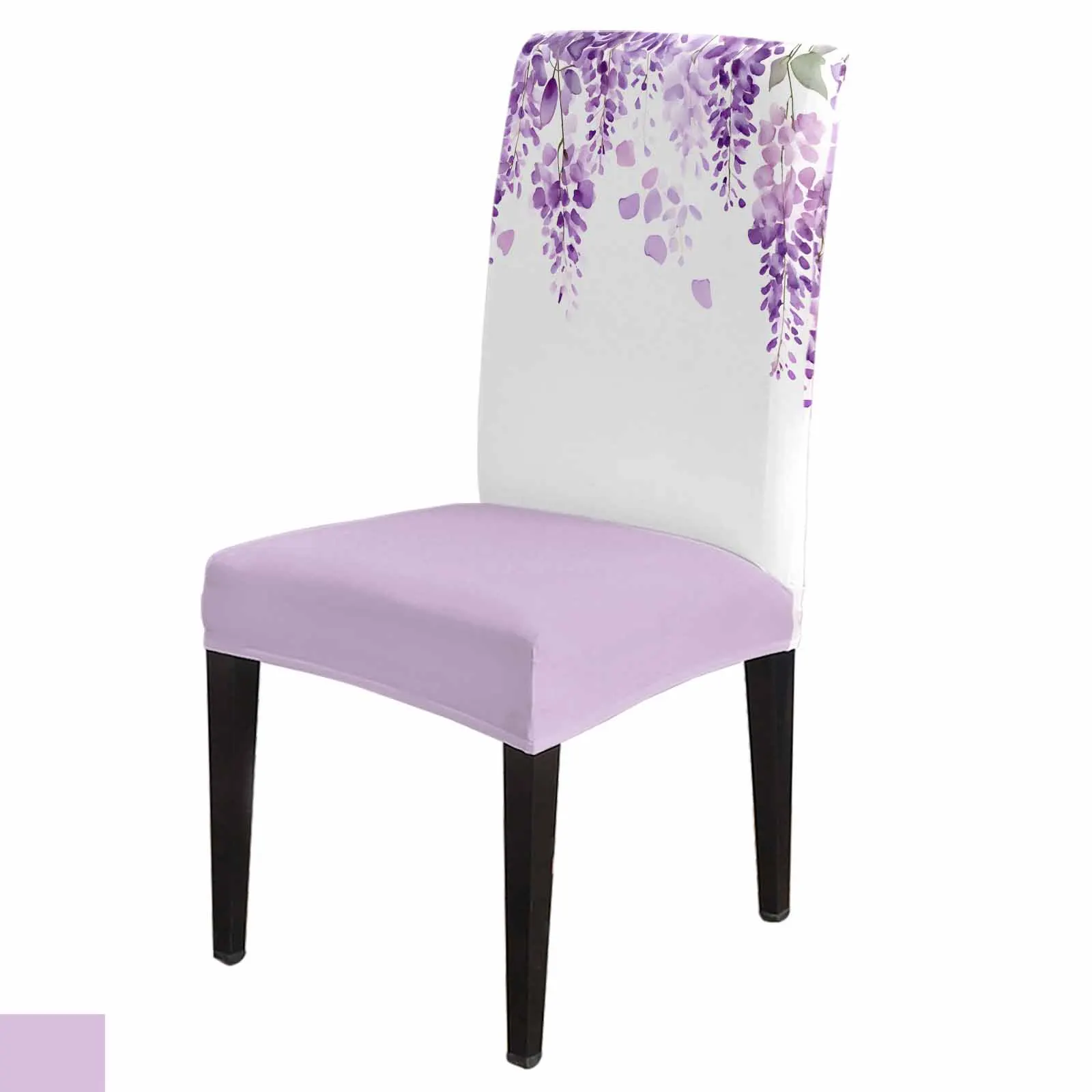 

Purple Wisteria Flowers Chair Cover for Dining Room Kitchen Tablecloth Home Decor