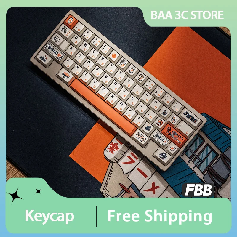 

FBB Keycap Yile Lamian Noodles PBT Dye Thermal Sublimation Anime Key Cap Cherry Profile Customized 164keys Keyboard for Wooting