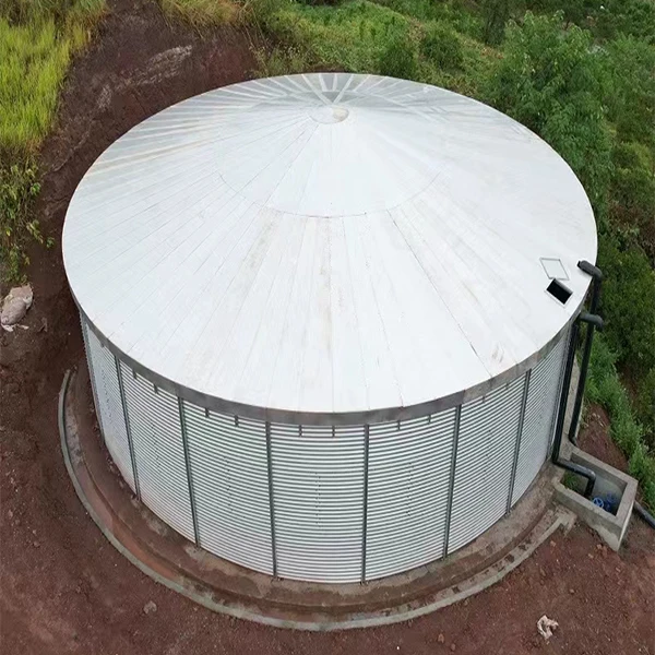 Round Steel Rainwater Harvesting Tanks 10000 Gallon Galvanized Corrugated Steel Water Tank