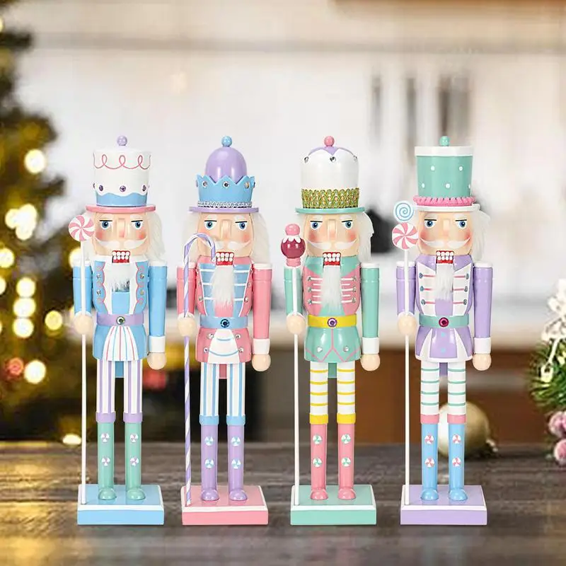 

Nutcracker Christmas Ornaments Wooden Nutcracker Soldier Tree Hanging Decor Nutcracker Puppet Xmas Wooden Pendants For New Year