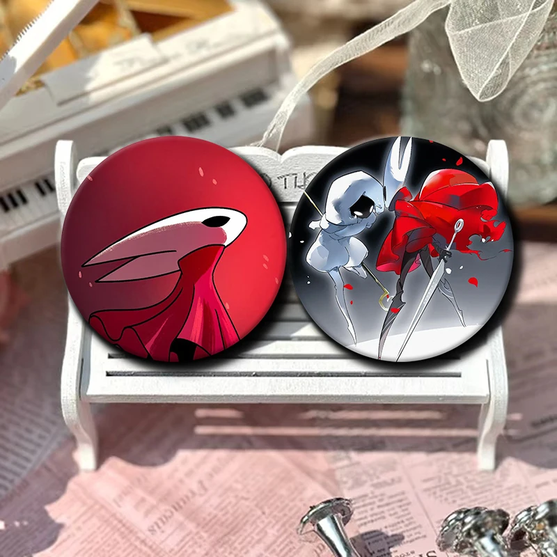 58mm Hollow Knight Silk Song Enamel Pins Cute Cartoon Metal Brooch Game Jewelry Badge for Backpack Pins Accessories Jewelry Gift