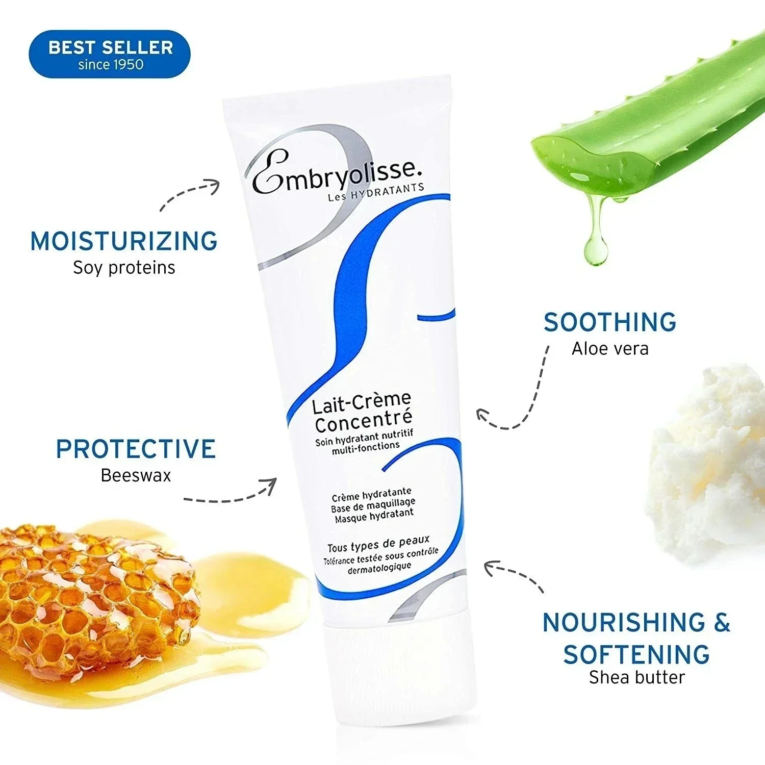 10 Stuks-Embryolisse Geconcentreerde Lait Crème (Gezichtsprimer) Make-Up Primer Voedende Vochtinbrengende Crème Voor Alle Huidtypes Huidverzorging Crème