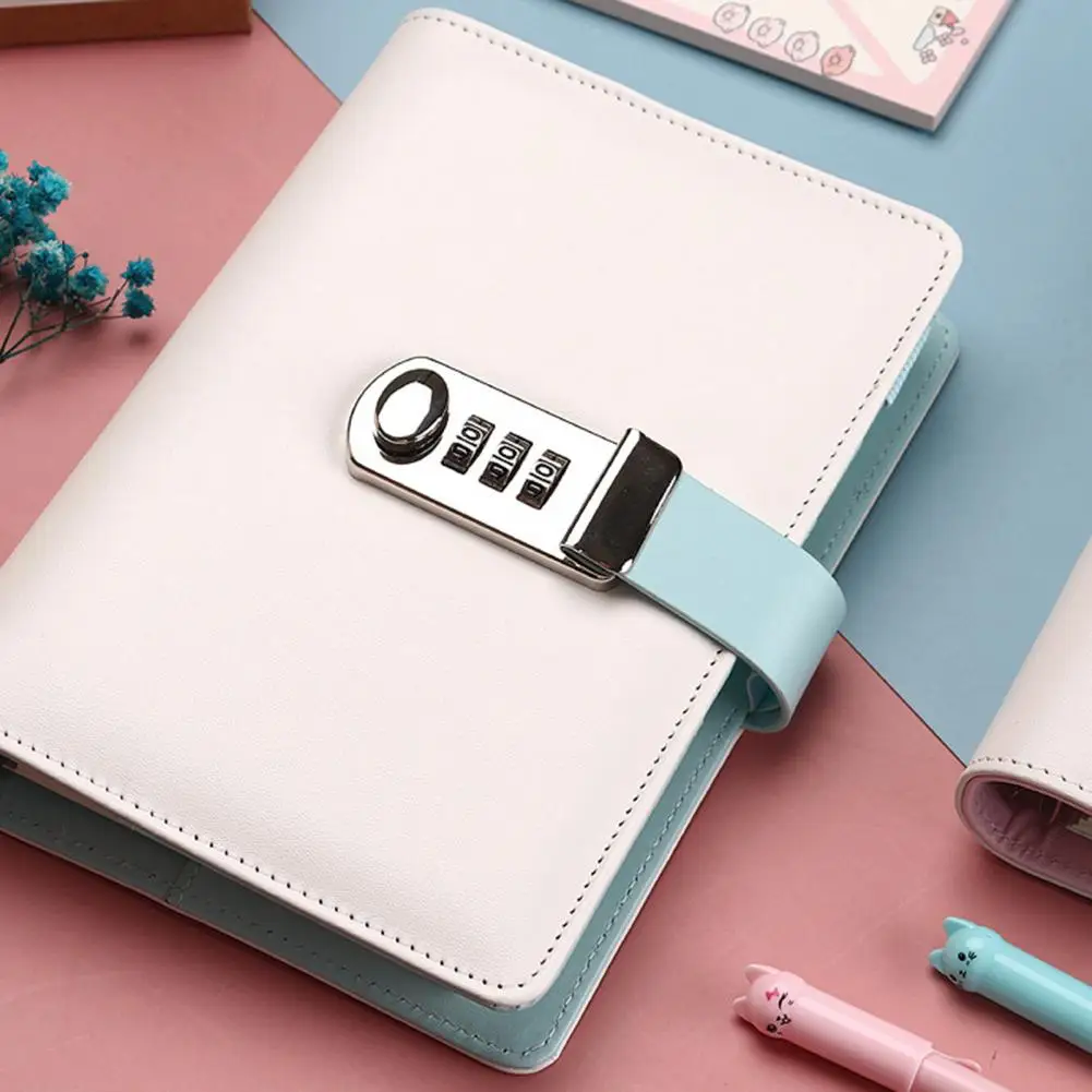 Lock Diary Great Planner Organizer Lock Diary Convenient Eye Protection Password Lock Notebook