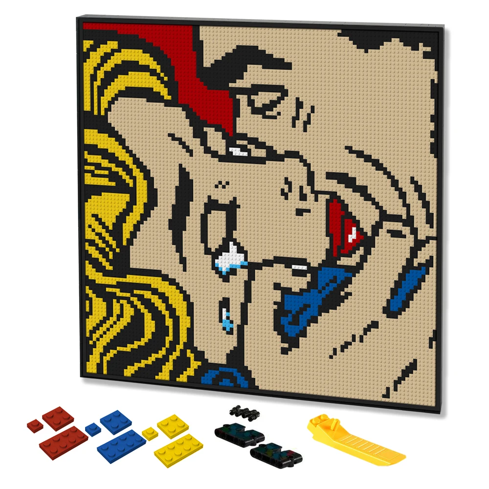 9500+PCS DIY Pixel Art Painting Roy Lichtenstein Artwork Pop Mosaic Room Decoration World Famous By Building Blocks Toys Gift