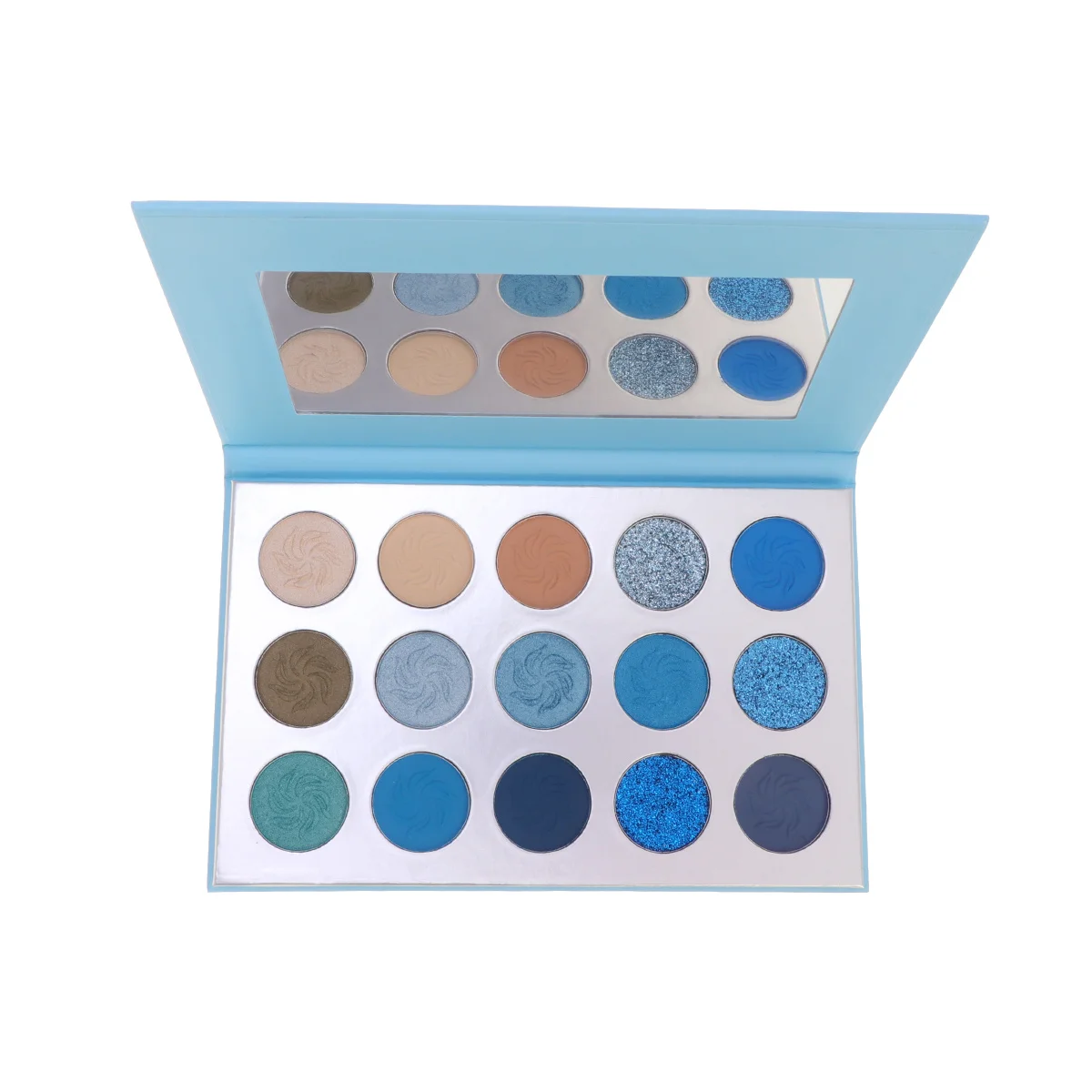 

15 Colors Woman Eyeshadow Compact Richly Pigmented Blendable Eye Shadow Palette for Daily Party Use Blue Eyeshadow Compact