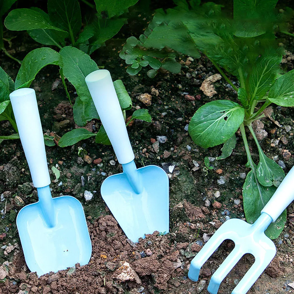 Gardening Set for Kids Spatula Planting Kit Digging Toys Toddler Tools Beach Sky-blue Children Garden Tools Kids Rake Shovel Toy