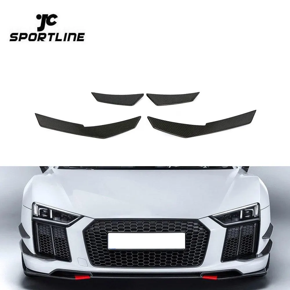 

Carbon Fiber R8 Gen 2 Front Fins Diveplane For Audi R8 V10 2016- 2018 A Style