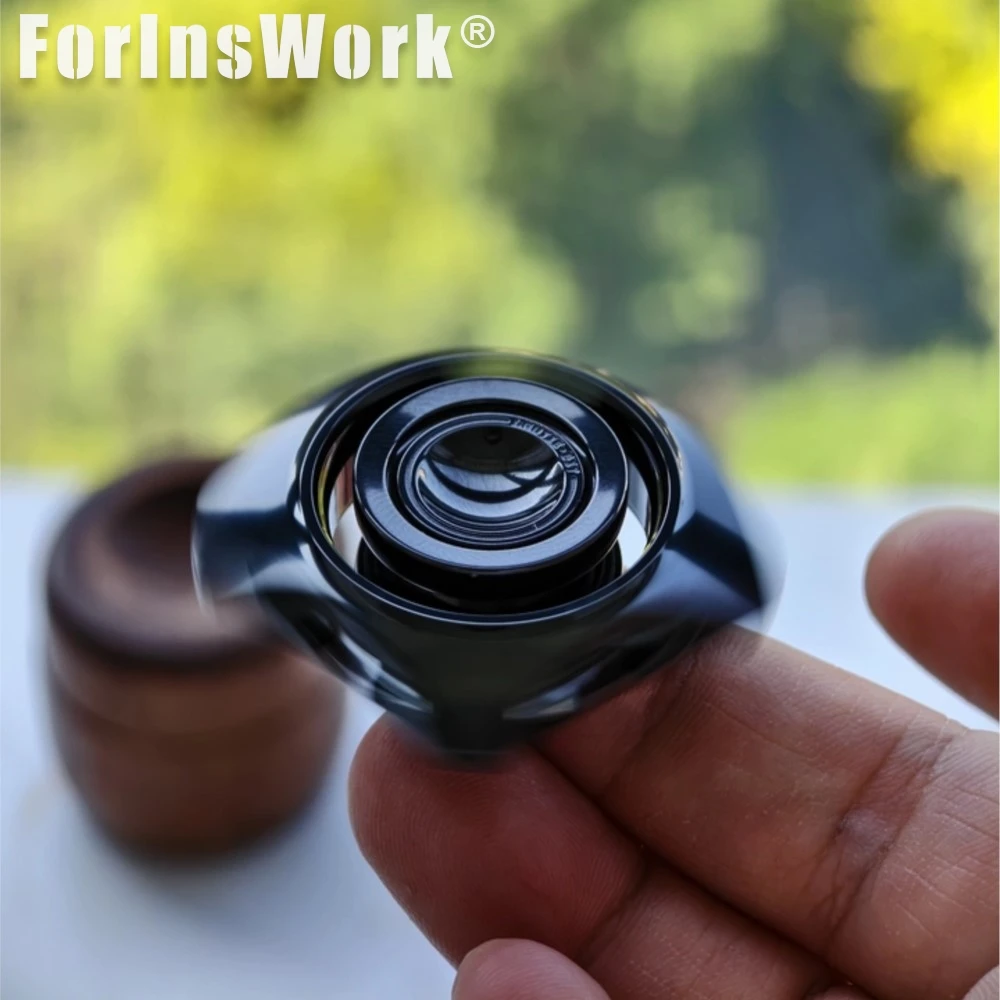 LAUTEI BIT-04 الزركونيوم تلميع ثلاثي أوراق تململ سبينر المعادن EDC لعبة للبالغين الإجهاد الإغاثة فنجر سبينر بت سلسلة #4