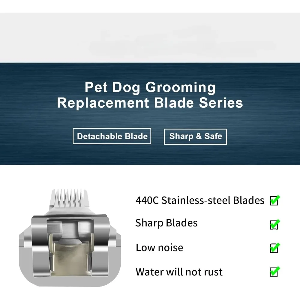 5/8 WIDE TOE Pet Dog Grooming Detachable Blades,Compatible with Andis,Oster A5,Wahl KM10 Clippers,Cut Length 1/32-inch