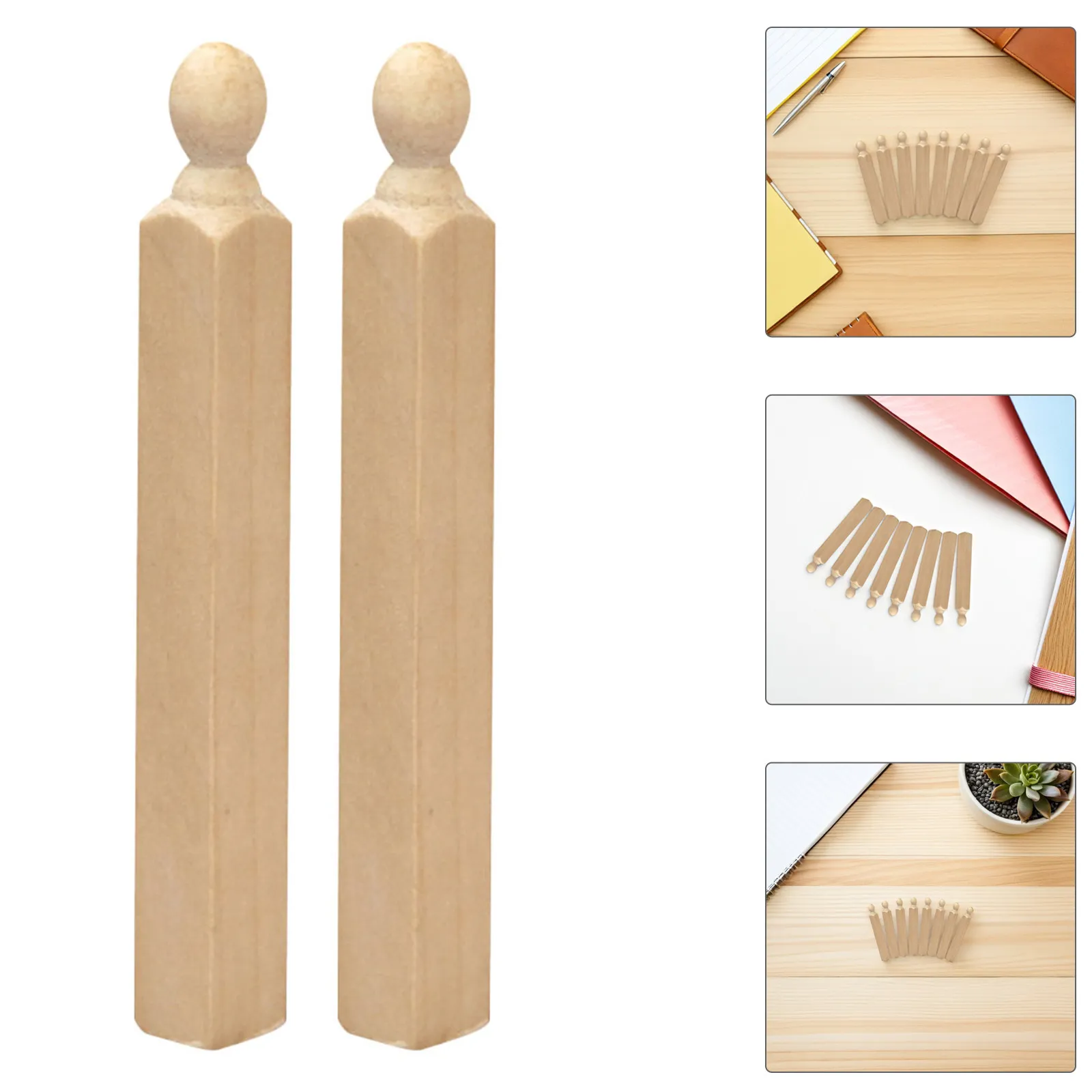 

8Pcs Mini Wooden Roman Pillars Dollhouse Miniature Accessories for Staircase Building Decor DIY Micro Landscape Mini House