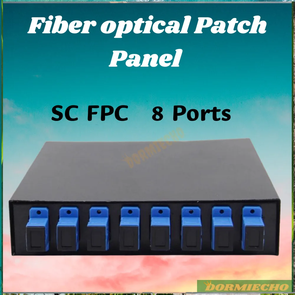 Fiber optical Patch Panel 8 Ports Fiber Optic Terminal Box CATV SC FPC 8 core Desktop Type with Adapter Pigtail Free Shipping