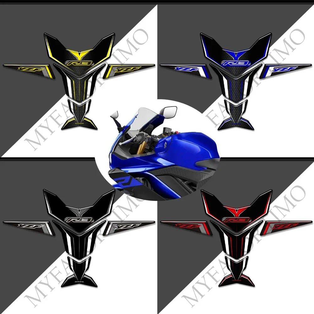 Motorcycle For YAMAHA YZF-R3 YZF R3 YZFR3 Tank Pad Gas Fuel Oil Kit Knee Protector Stickers Decals