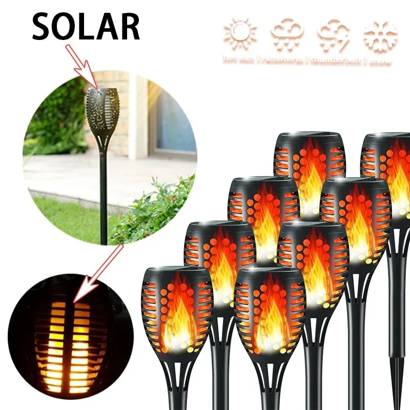 

Waterproof Solar LED Flame Effect Torch Light for Outdoor Path Yard Patio Garden Courtyard Lawn Landscape Lighting Decoration
