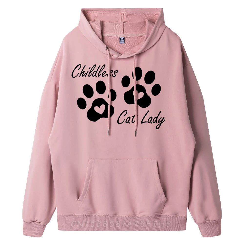 Cat Paws With Hart Childless Cat Lady Anime Sweatshirts Men's Shirt Crazy New In Hoodies & Sweatshirts Long Sleeve Men