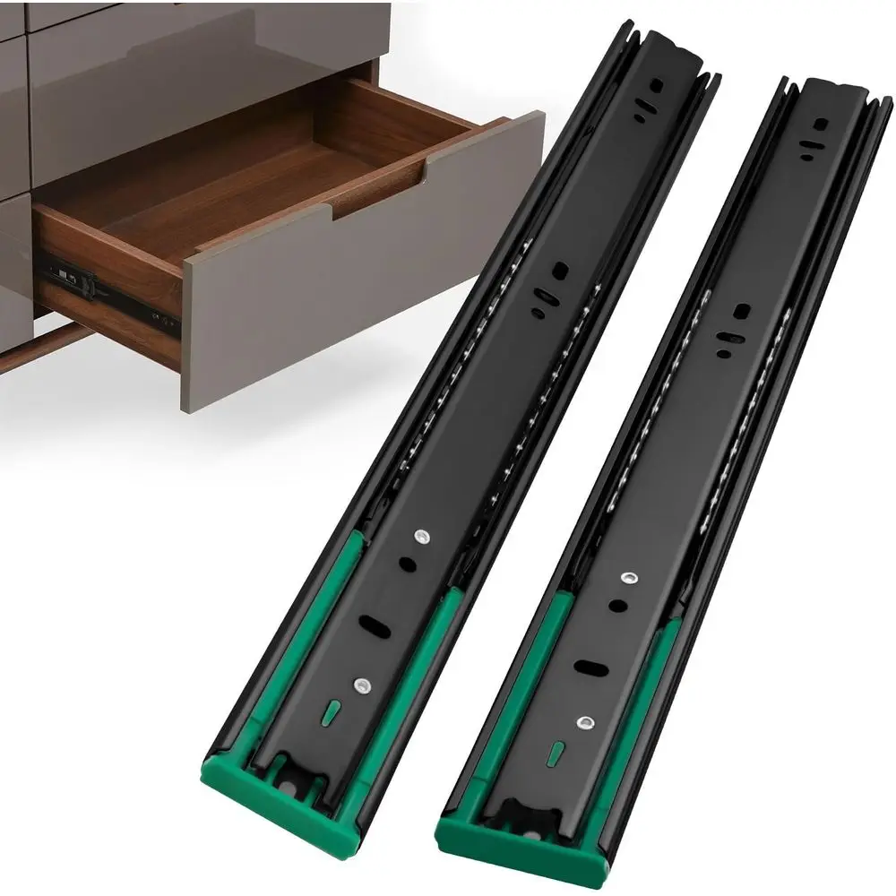 

10 пар (20 упаковок) 22-дюймовых полноразмерных направляющих с шарикоподшипниками, боковым креплением и плавным закрыванием