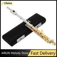 SLADE Piccolo Professional C Key Half-size Cupronickel Flute Silver Plated Body Gold Key Performance Woodwind Instruments