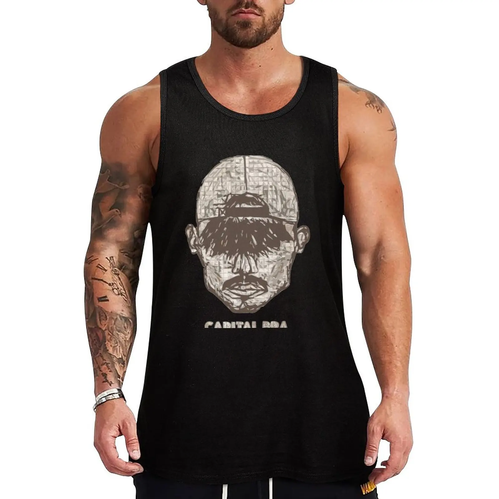 Capital Bra Tank Top sleeveless t-shirts for men Gym clothes