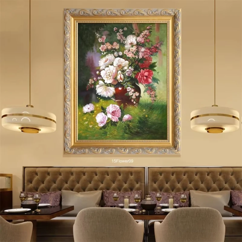 

Ручная работа, картина маслом, холст, настенное искусство, цветок в стиле рококо, антикварное искусство, классическая цветочная живопись