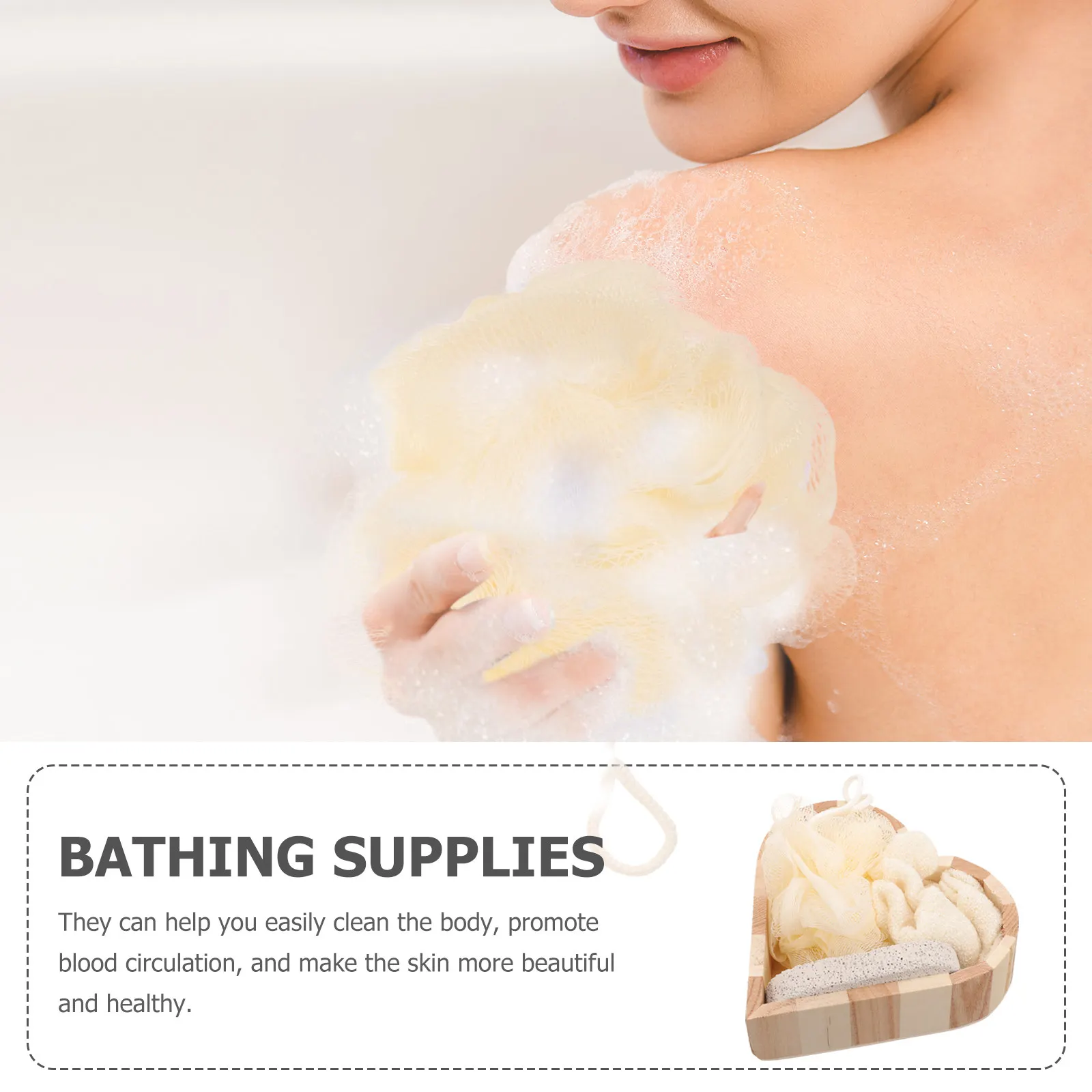 

Набор из 1 предмета: Экологичный скрабер для тела в форме сердца для отшелушивания и улучшения кровообращения