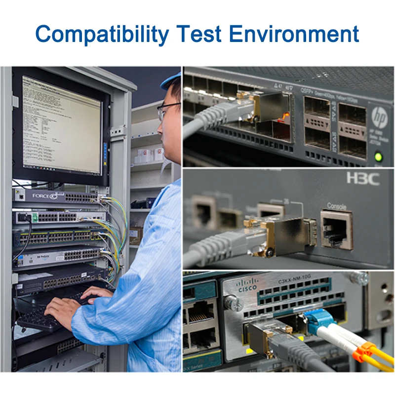 SFP to RJ45 Copper 1Gb Transceiver Module 10/100/1000BASE-T 100m For Cisco,Mikrotik,Ubiquiti,Netgear,TP-Link... Fiber Equipment