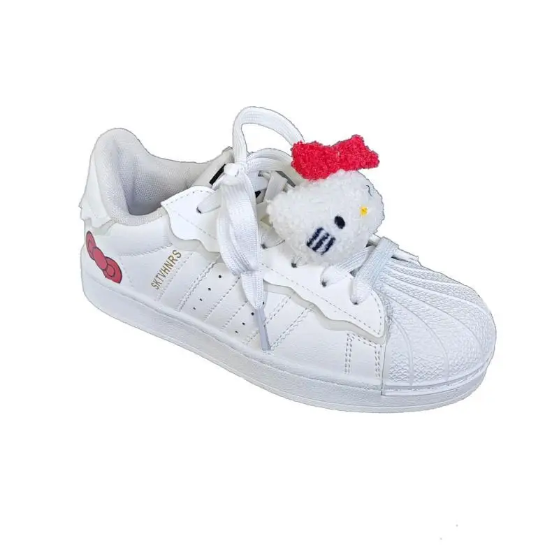 Hello Kitty Board Shoes Girl Heart Sanrio Kawaii Anime Shell Head Women Shoes Cartoon Cute Casual Soft Soled Sneakers Kid Gift