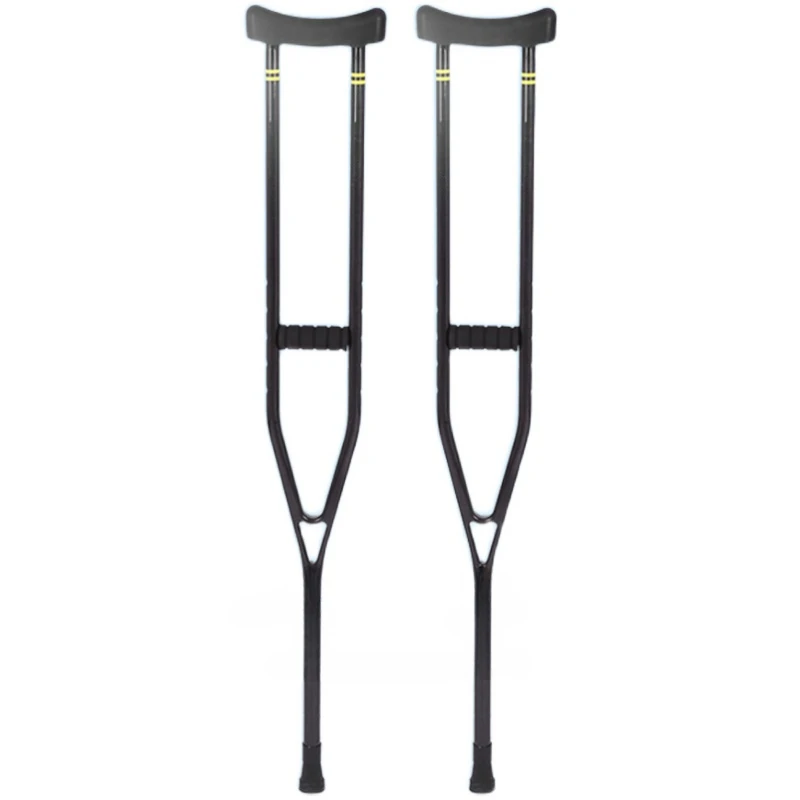 Cane telescopic ultra-light black carbon fiber small adjustable rubber hiking fracture armpit