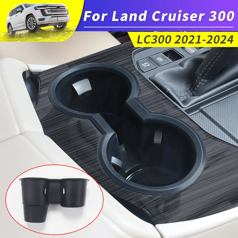 Suitable for Toyota Land Cruiser 300 central storage box refitting 2021 2022 2023 2024 water cup mat decoration accessories