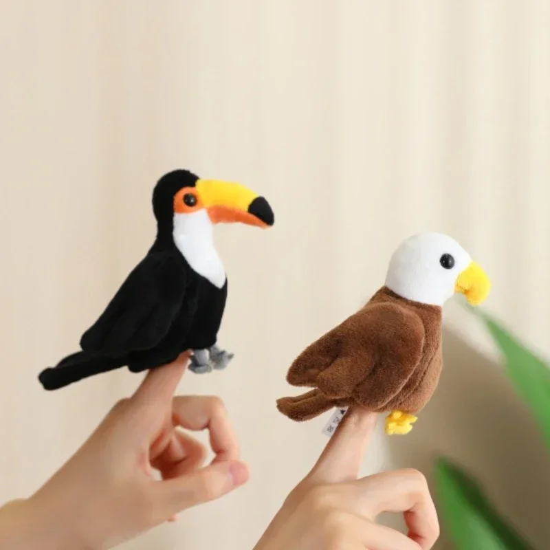 9CM Mini Fingerpuppen Lernspielzeug Für Kinder Hand Cartoon Vögel Meerestiere Plüschpuppe Handpuppen Erzählen Geschichte Geschenke – Detail 6