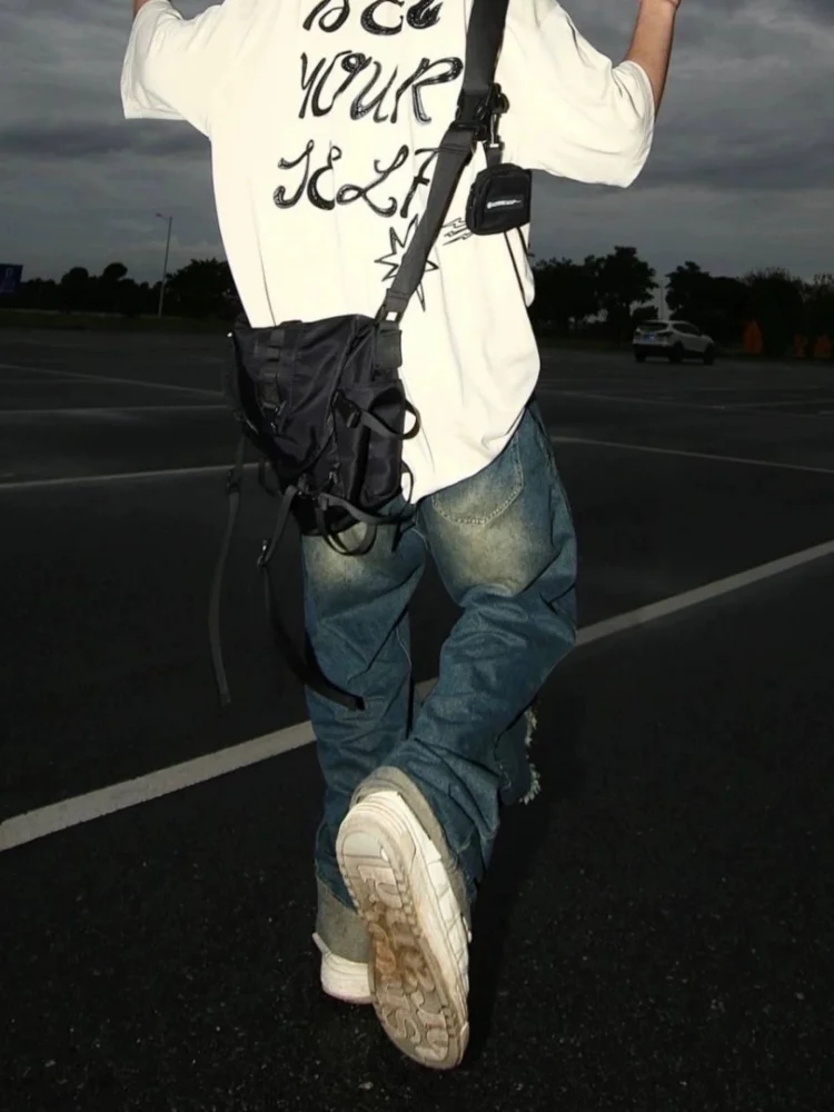 جينز نسائي هول رائع للجنسين، أساسيات الإبداع المتوافقة مع شعبية عتيقة على الطراز الأوروبي للسيدات، ملابس الشارع اليومية البسيطة والحديثة